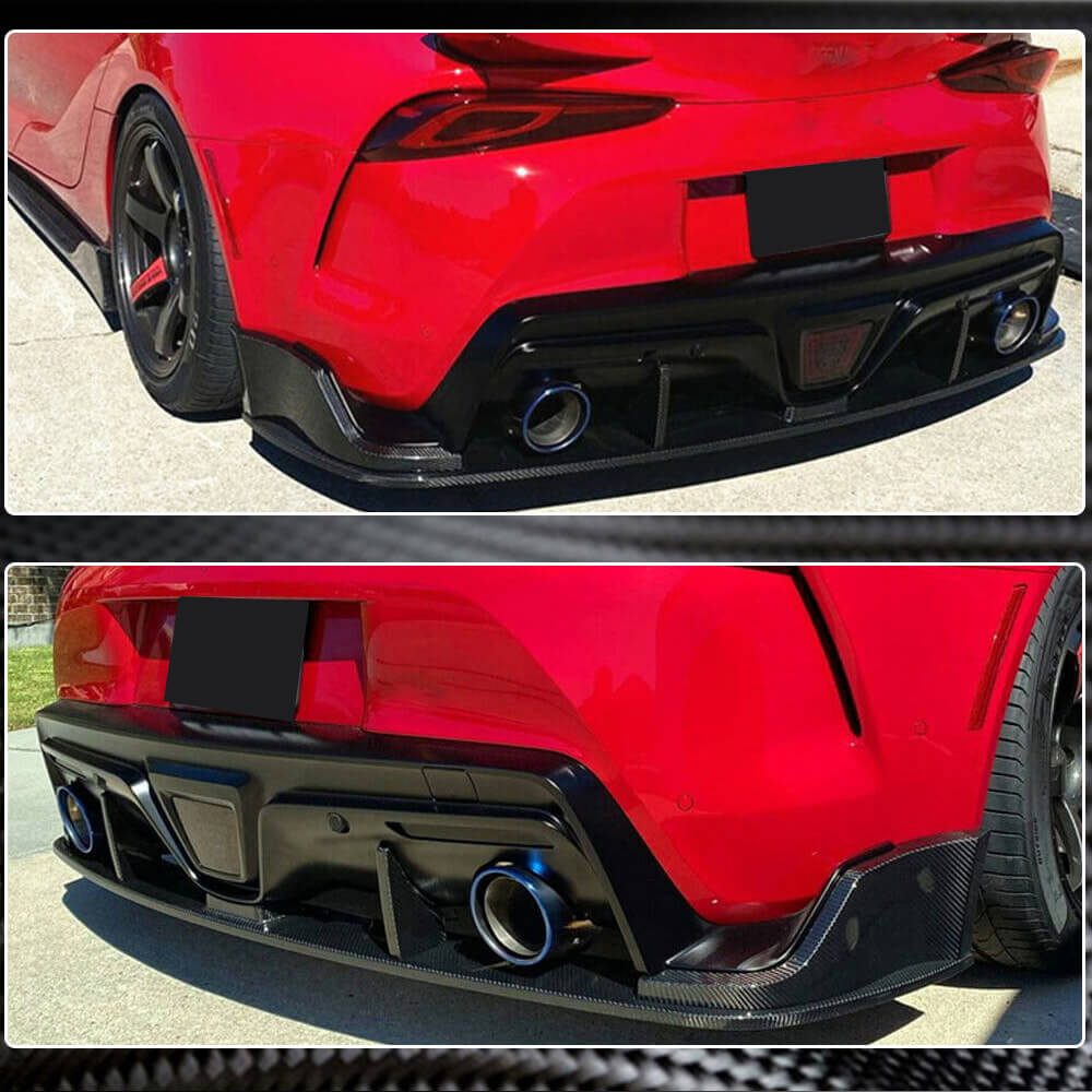 Rear bumper diffuser V2 (Carbon) for Toyota Supra 2019- - image 4