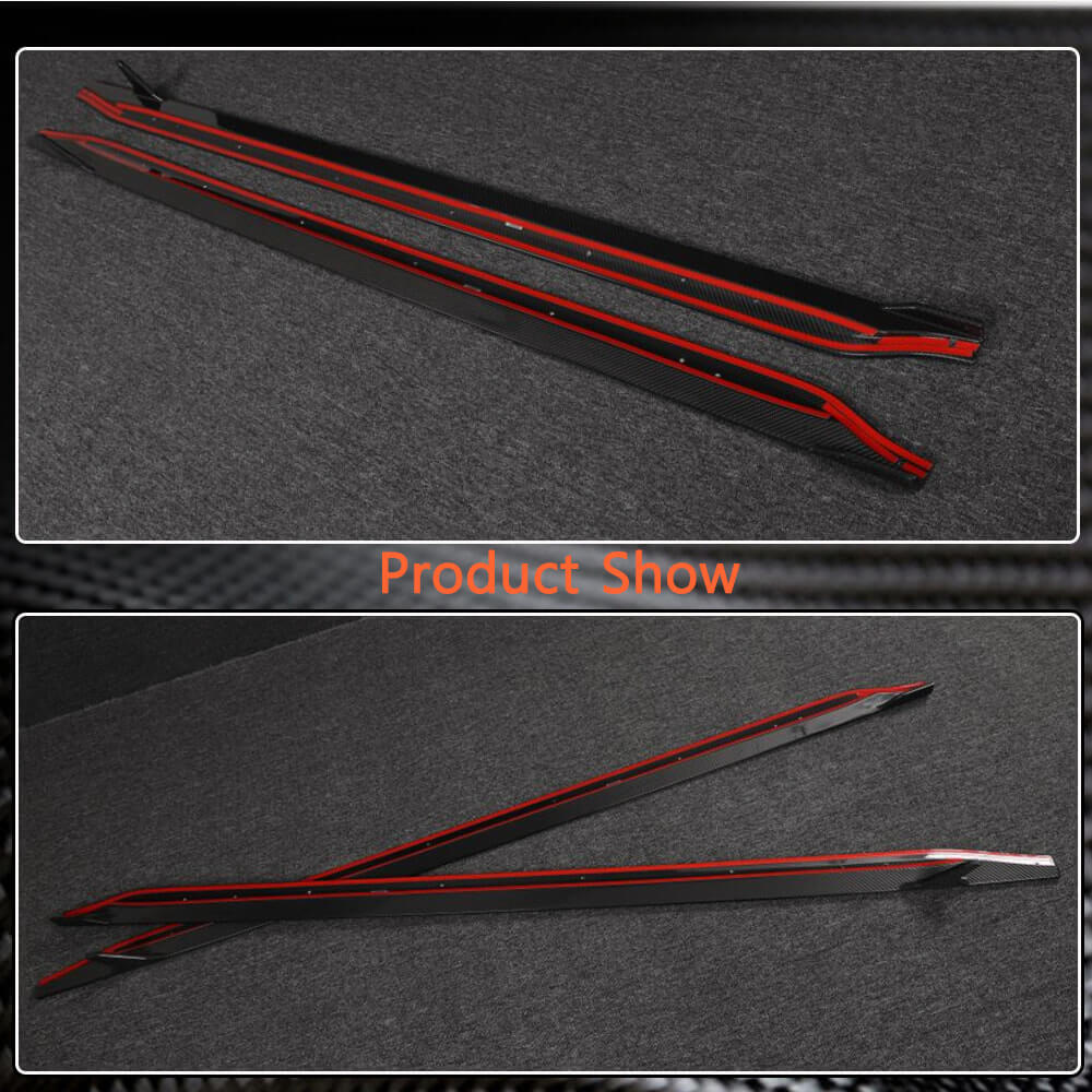 V6 Side Skirt Extensions (for G80, Carbon) for BMW 3 Series G20/21 2018- - image 4