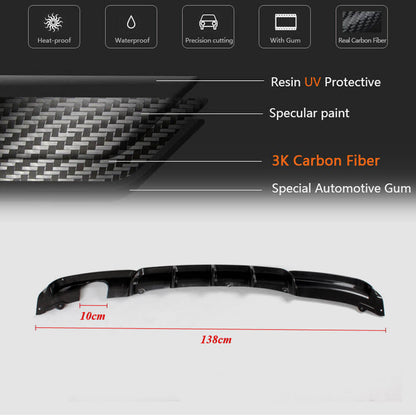 Rear Bumper Diffuser V3 (for F30 M-Sport, Carbon) for BMW 3 Series F30/F31 2012-2019 - image 4