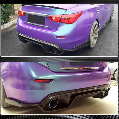Rear Bumper Diffuser V3 for Q50 Base/Sport 2014-2017, Carbon for Infiniti Q50/Q60 2013-2024 - image 4