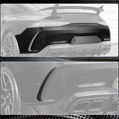 Rear Bumper Extensions V1 (for GT63 2018-2022, Carbon) for Mercedes AMG GT 4 X290 2018- - image 4