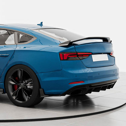 Rear Bumper Diffuser V3 (for S-Line 2016-2020, Carbon) for Audi A5 2016-2025 - image 4