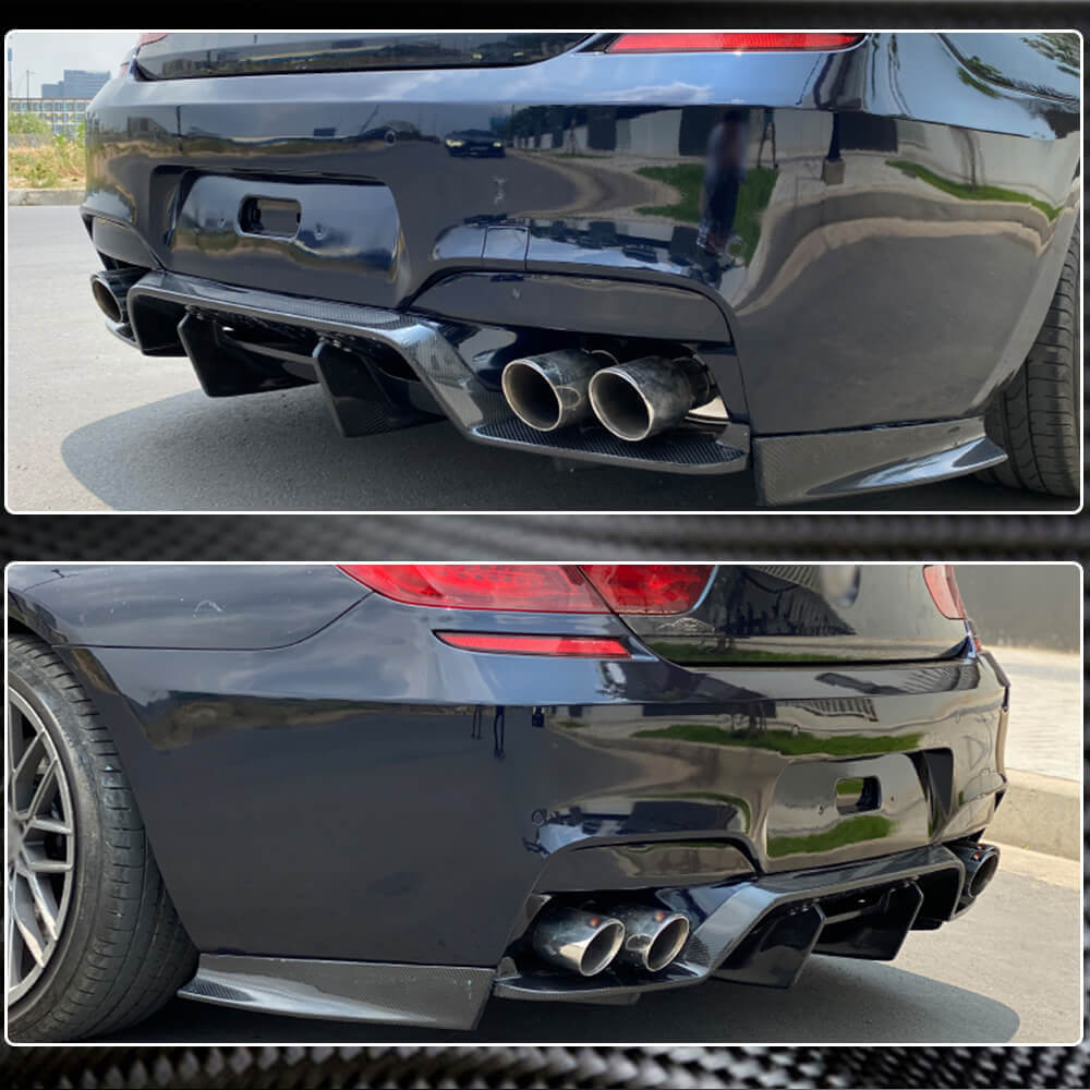 Rear Bumper Diffuser V3 (for M6, Carbon) for BMW 6 Series F12/F13/F06 2011-2018 - image 4