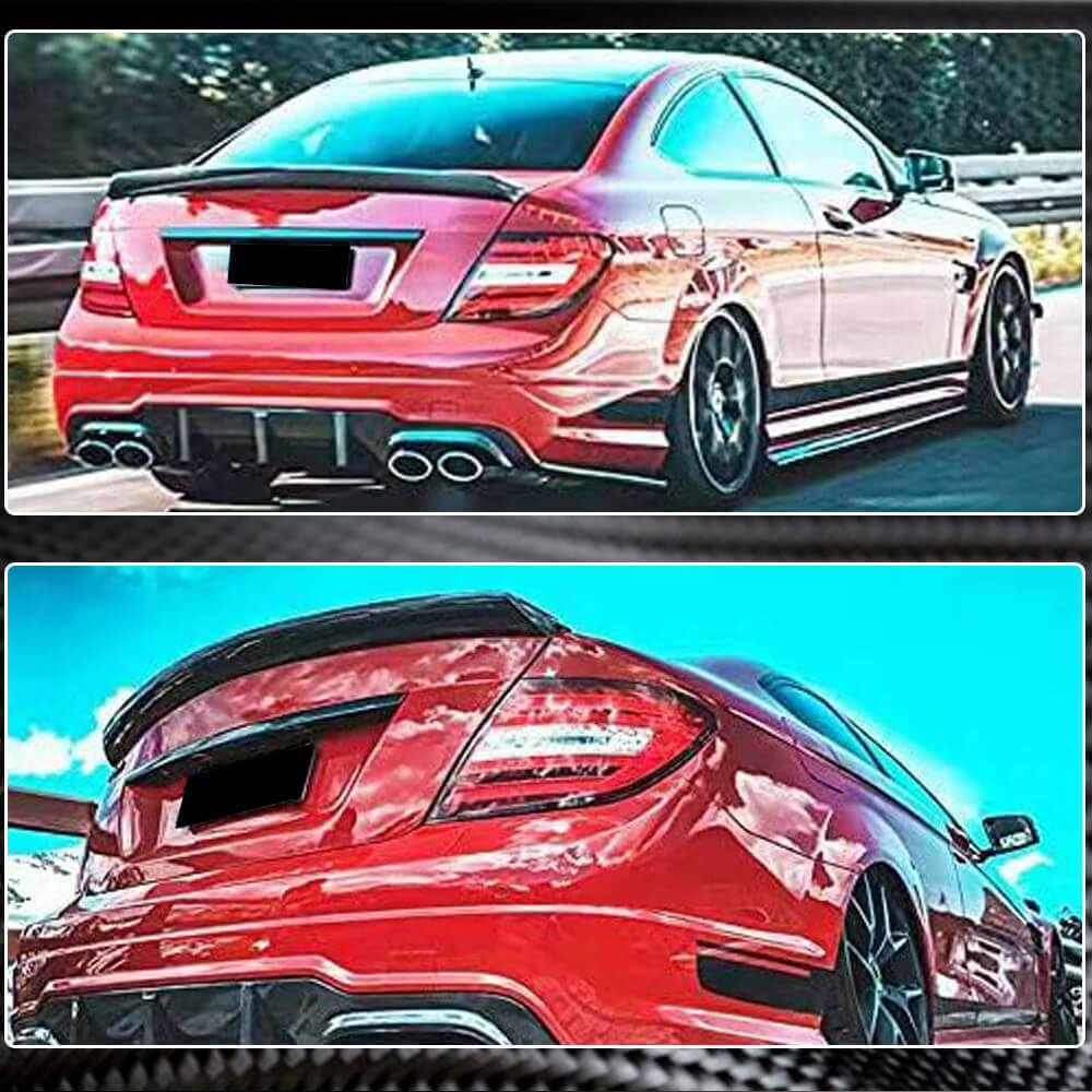 Spoiler Coupe (Carbon) for Mercedes C-class W204 2007-2015 - image 4