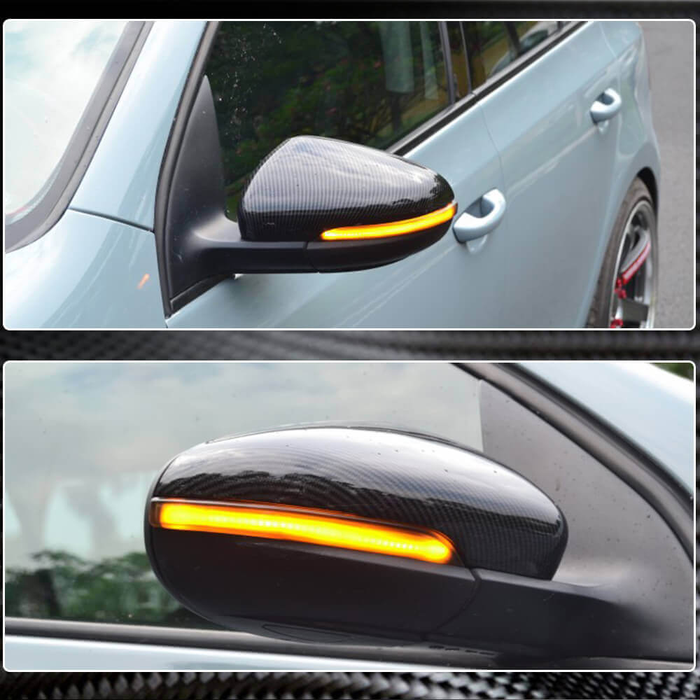 Mirror Covers V1 (for HB 2010-2013, Carbon) for Volkswagen Golf 6 2008-2014 - image 4