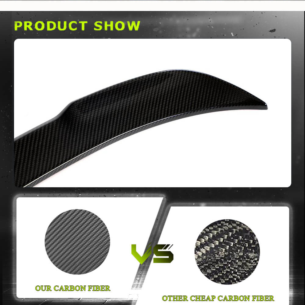 Rear Trunk Spoiler Dry Carbon Fiber V6 (SD) for BMW 3 series F-30/31/34 2012-2019 - image 4