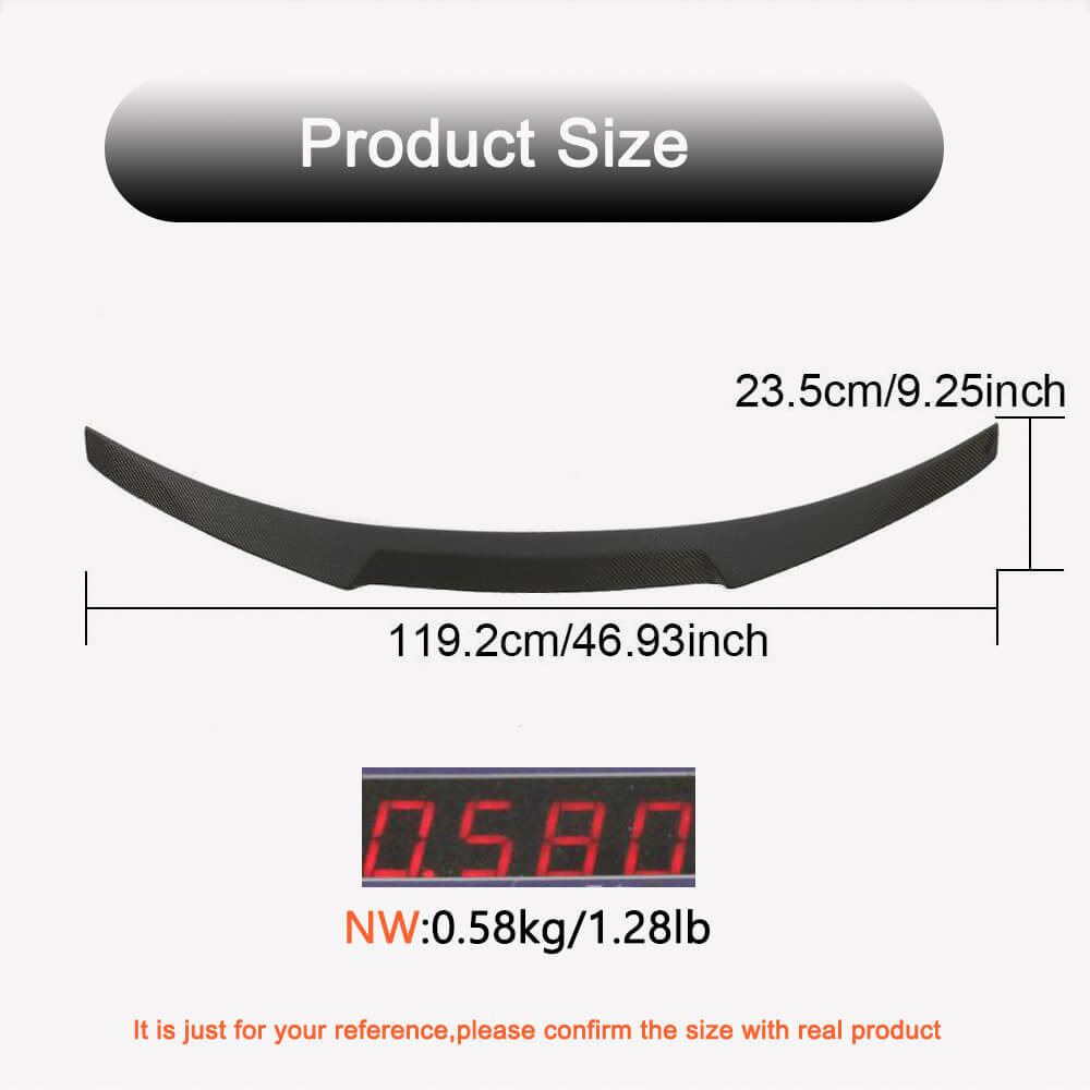 M4-Style V2 Spoiler (for F82, Carbon) for BMW 4 Series F-32 2012-2020 - image 4