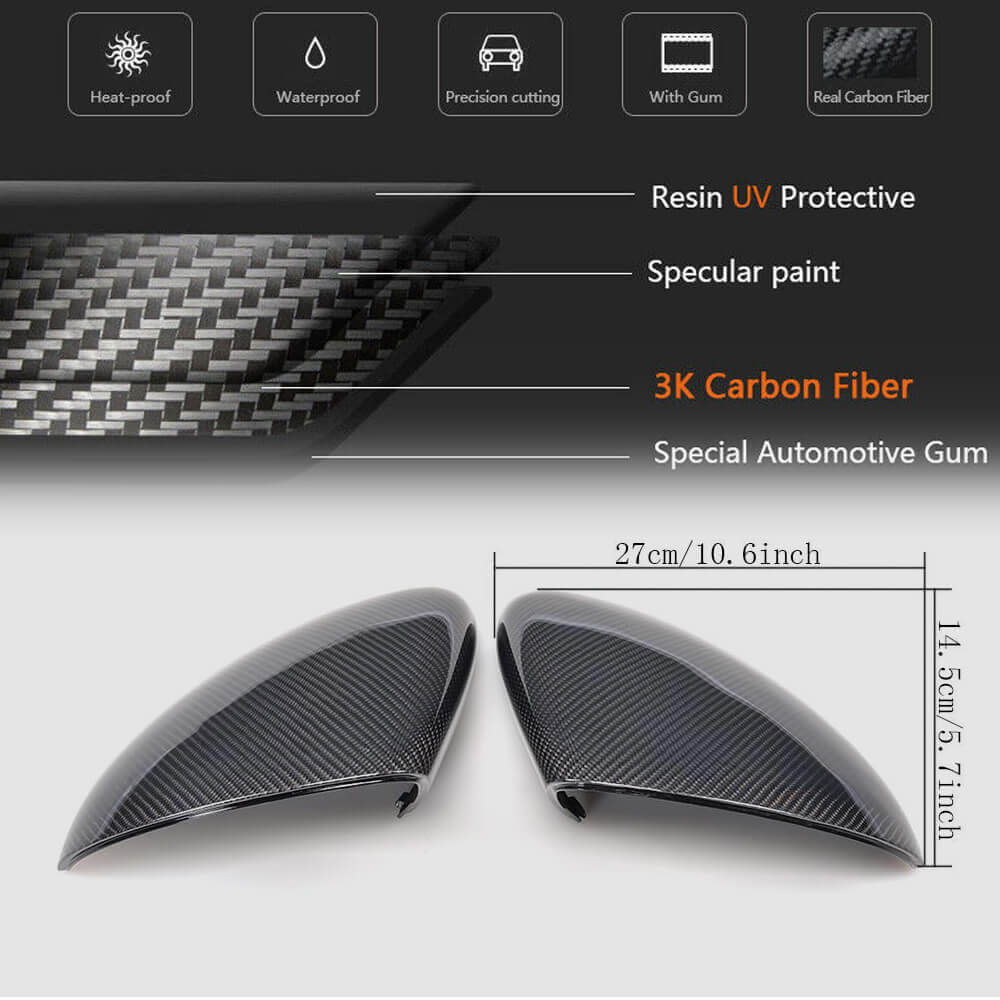 Mirror covers (2010-2014, Carbon) for Porsche Cayenne 2010-2017 - image 4