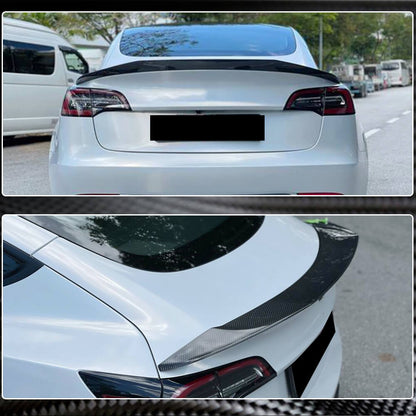 Rear Trunk Spoiler Carbon Fiber V1 (2016-2022) for Tesla Model 3 - image 4