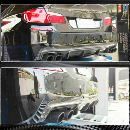 Rear Bumper Diffuser Carbon Fiber V5 (M-Sport) for BMW 5 series F-10/11/07 2010-2016 - image 4