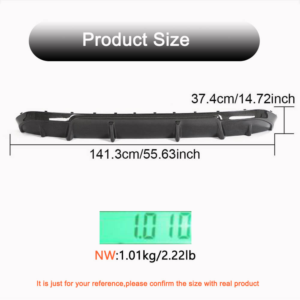 Rear Bumper Diffuser Carbon Fiber for BMW I4 (G26) 2022- - image 4