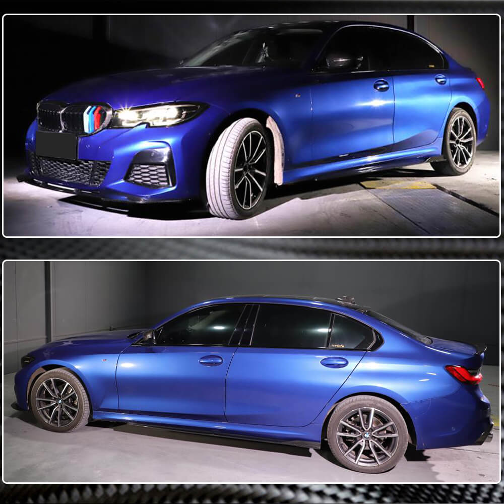 Side Skirt Extensions V2 (for G20 M-Sport, Carbon) for BMW 3 Series G20/G21 2018- - image 4