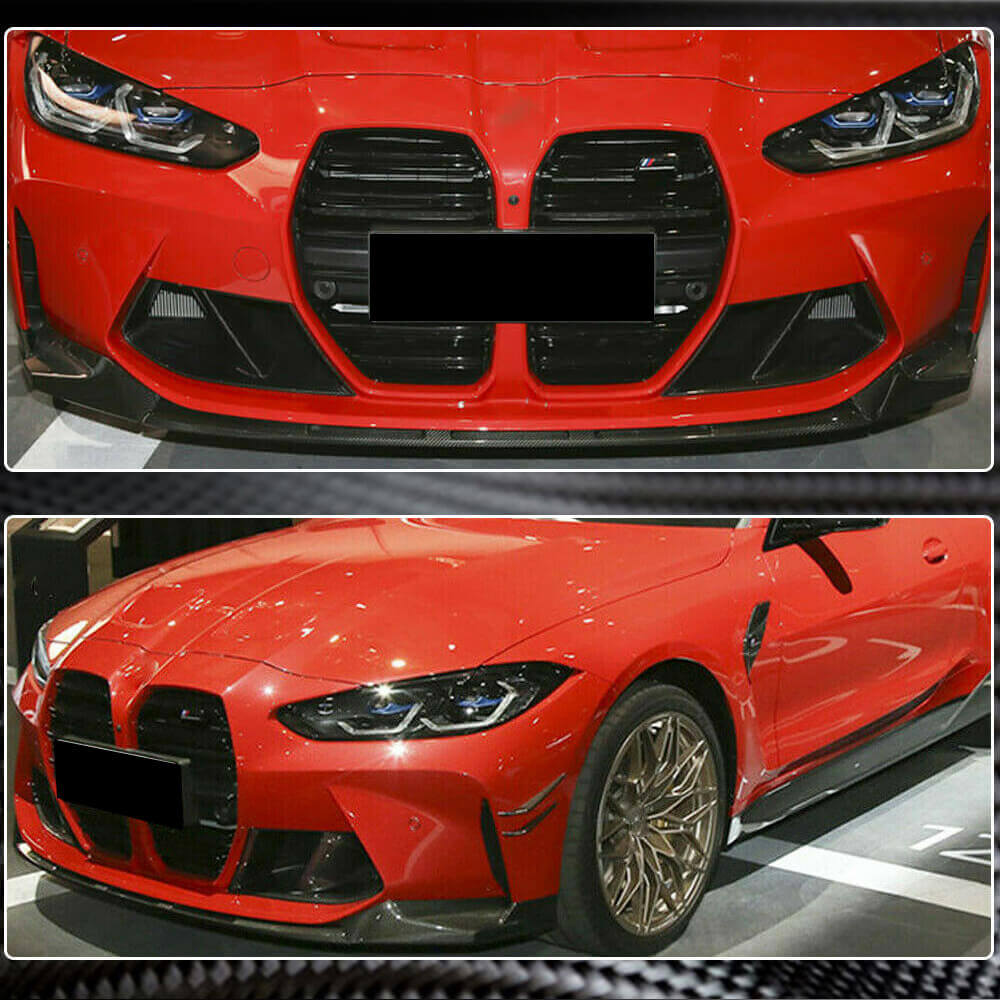 Front Bumper Lip V3 (for G82/G83, Carbon) for BMW 4 Series G22/23/26 2020- - image 4
