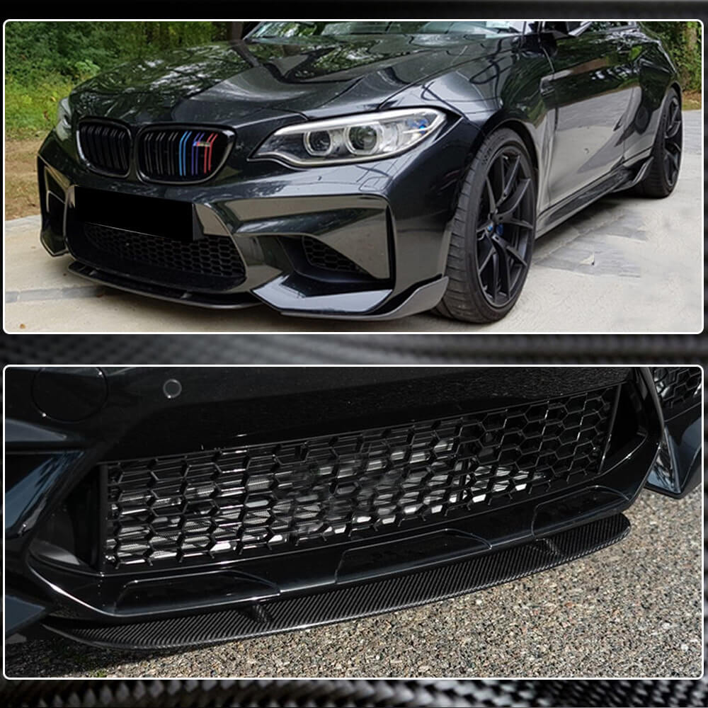 Front Bumper Lip Carbon Fiber V7 (for M2 Competition) for BMW 2 Series F22/23 2014-2021 - image 4