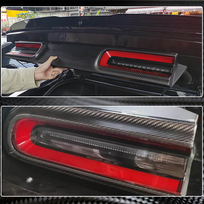Cover on the trunk lid (2015-2023, Carbon) for Dodge Challenger 2008-2023 - image 4