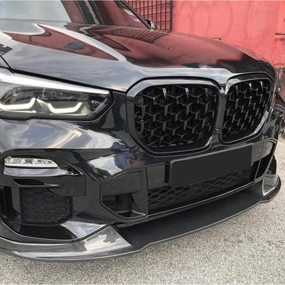 Front Lip Spoiler Paradigm V-4 (2018-2022, Real Carbon) for BMW X5 G05 2019- - image 4