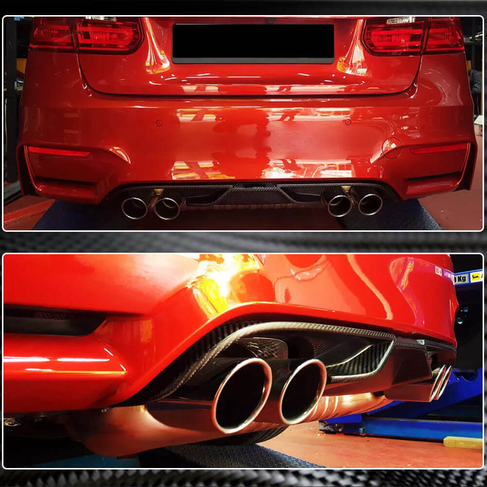 Rear Bumper Diffuser Carbon Fiber V7 (for F82/F83) for BMW 4 series F-32 2012-2020 - image 4
