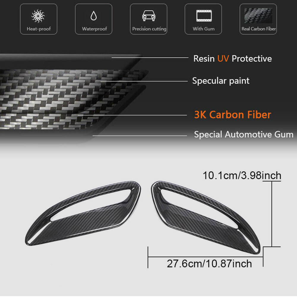 Covers on the hood (2021+, Carbon) for Jaguar F-Type - image 4
