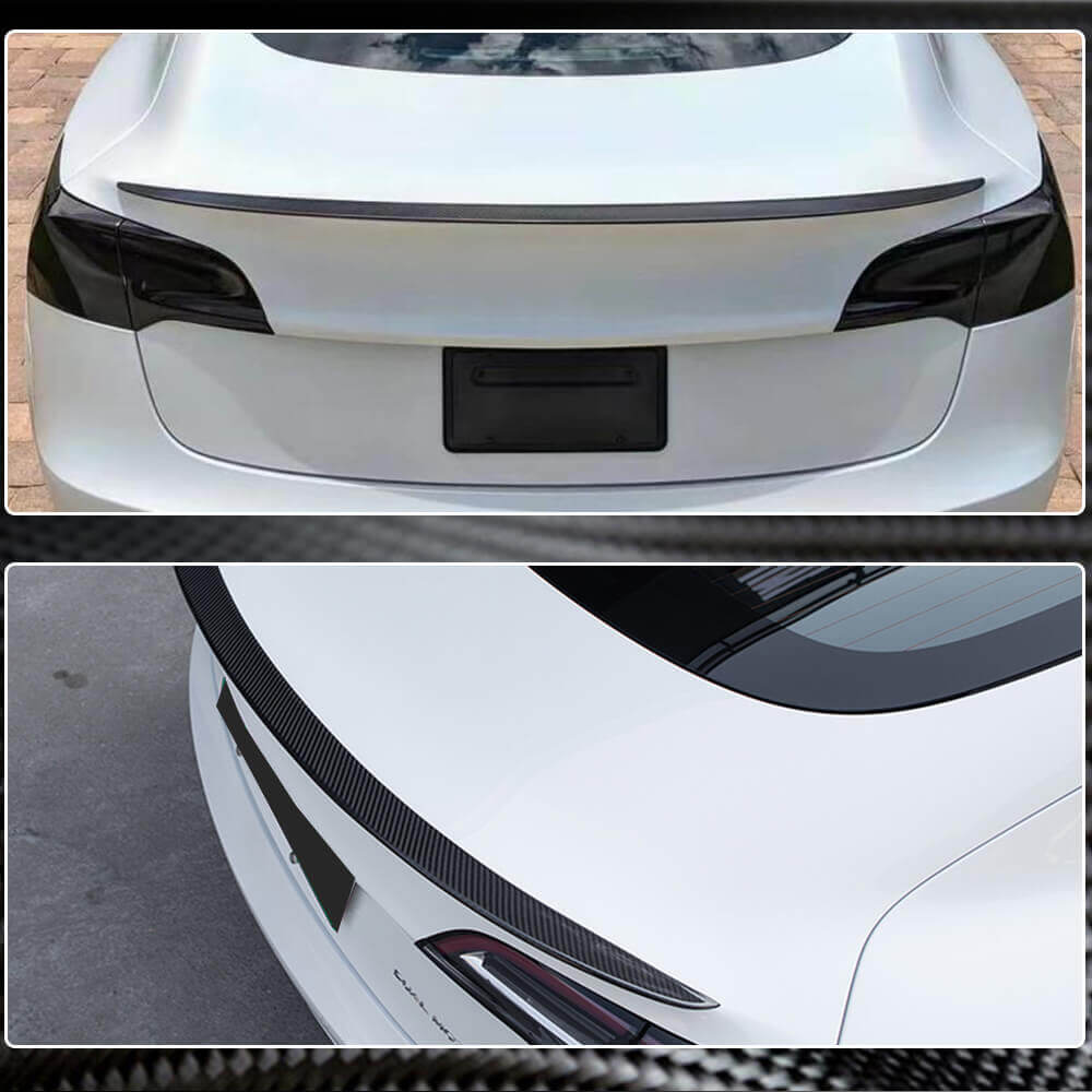 Rear Spoiler V7 (2017-2023, Carbon) for Tesla Model 3 2017- - image 4