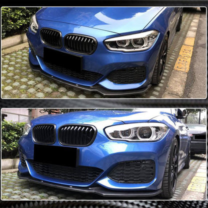 Front Bumper Lip Carbon Fiber V1 (2016-2019, M-Sport) for BMW 1 series F20/21 2011-2019 - image 4