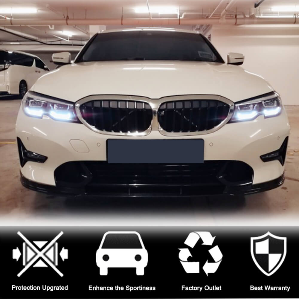 Front Bumper Lip V2 (for Base 2018-2022, Carbon) for BMW 3 Series G20/21 2018- - image 4