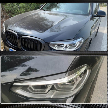 Headlight Eyebrows Lamp Eyelids Carbon Fiber V1 for BMW X3 G01 2018- - image 4