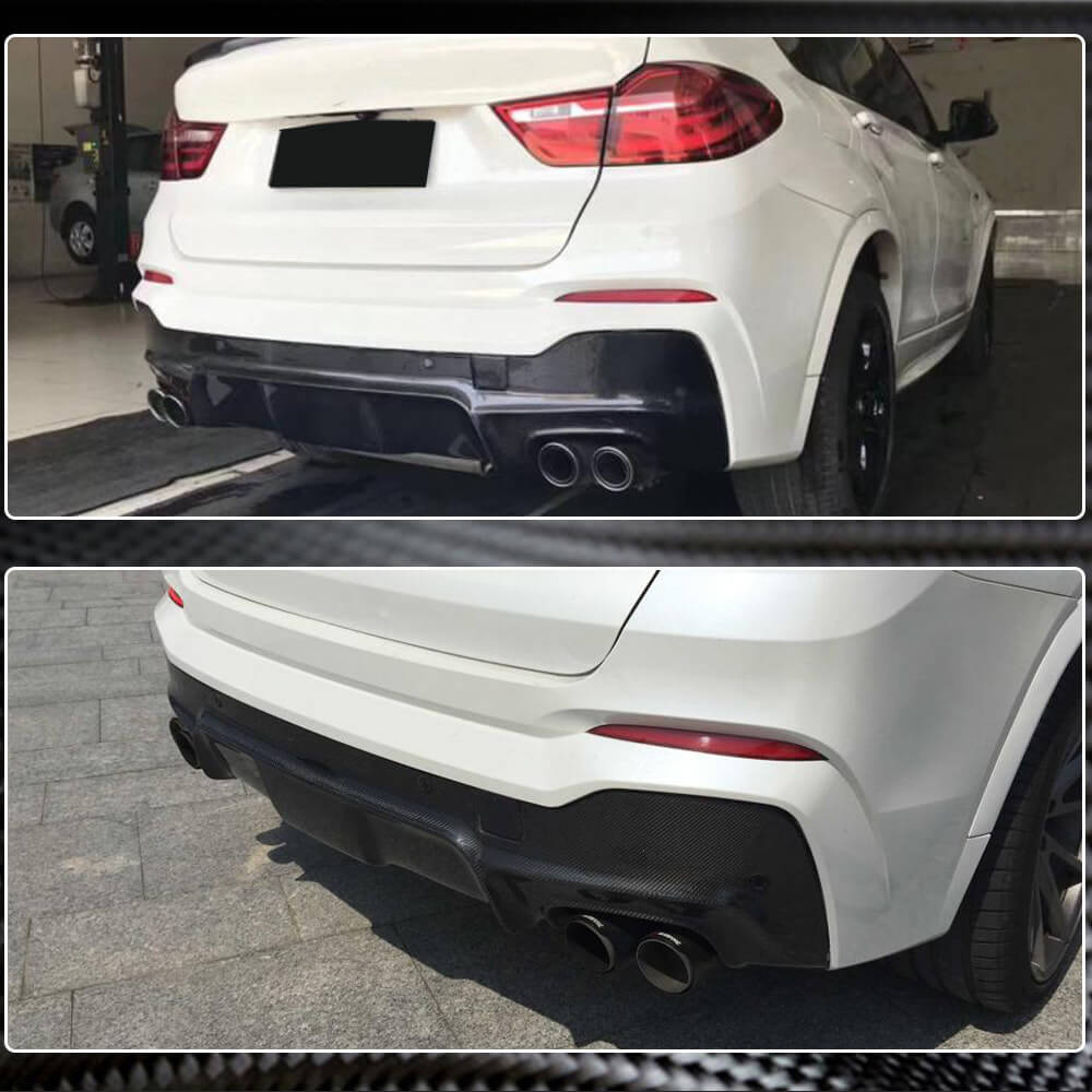 Rear Bumper Diffuser (for M-Sport, Carbon) for BMW X4 F26 2014-2018 - image 4