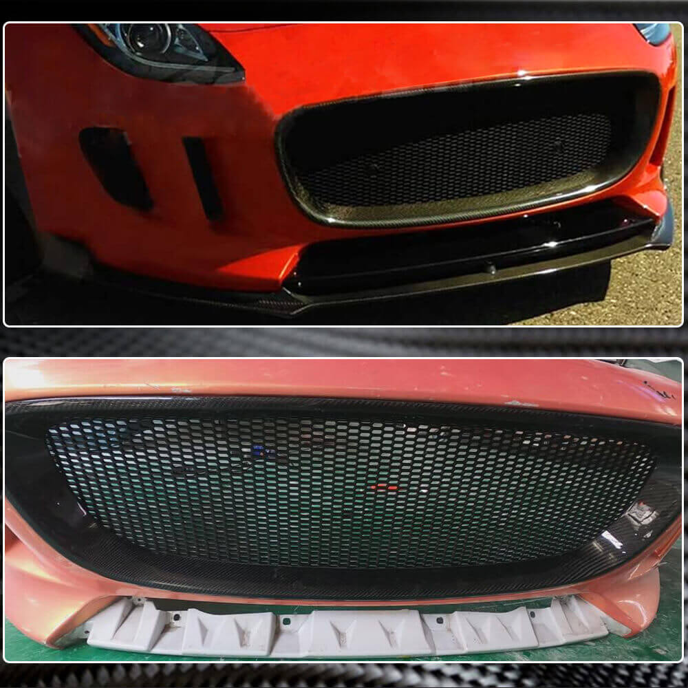 Radiator grille (2013-2016, Carbon) for Jaguar F-Type - image 4