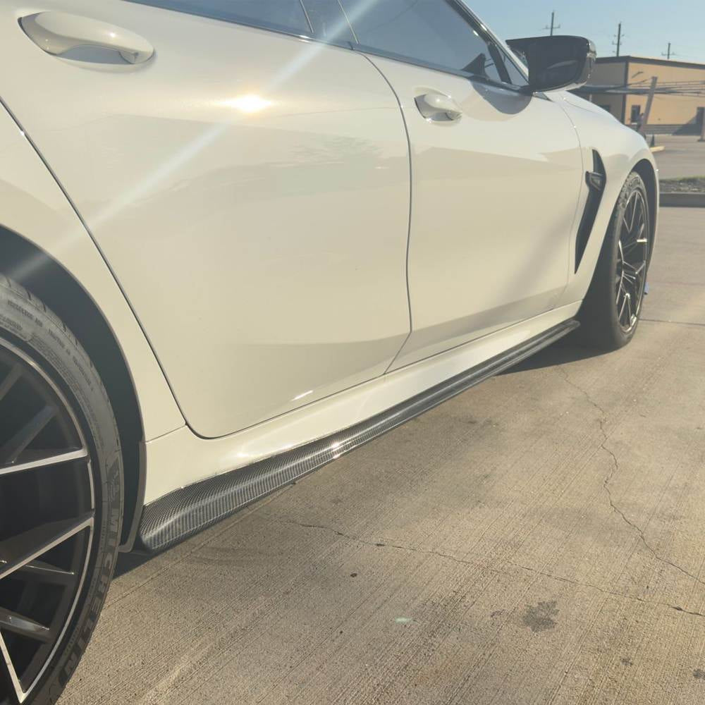 Side Skirt Extensions V1 (for G16 M-Sport/F93 M8, Carbon) for BMW 8 cерія G14/G15/G16 2018- - image 4