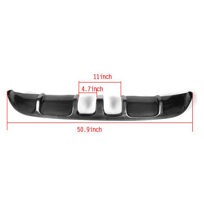 Rear Bumper Diffuser V2 (for Base HB 2010-2013, Carbon) for Volkswagen Golf 6 2008-2014 - image 4