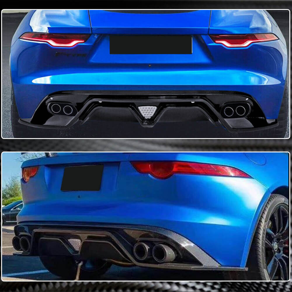 Rear bumper diffuser (2013-2019, Carbon) for Jaguar F-Type - image 4