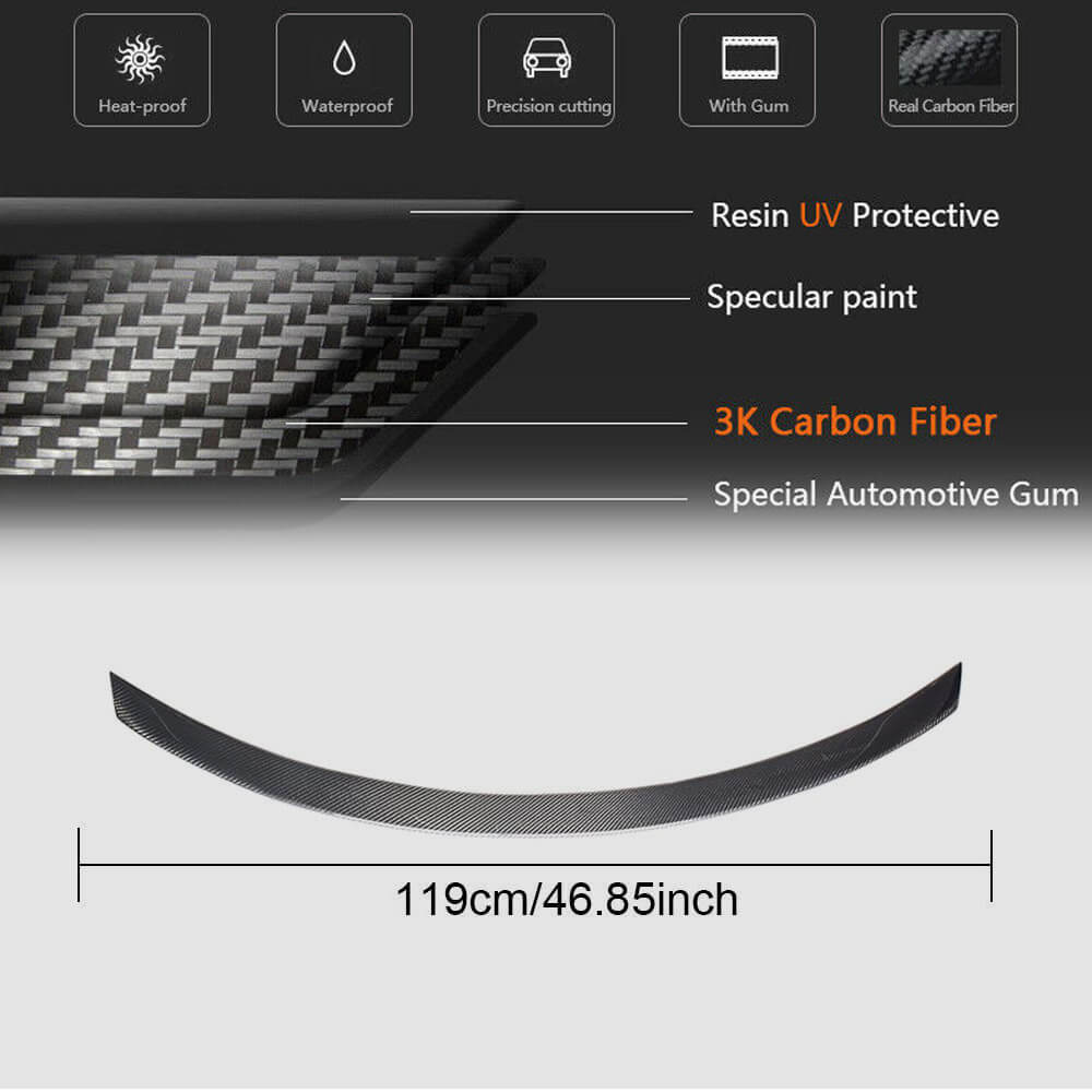 Spoiler V4 (for Q60 2016-2022, Carbon) for Infiniti Q50/Q60 2013-2024 - image 4