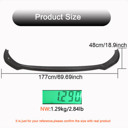 Front Bumper Lip Spoiler (Carbon) for Kia Stinger 2017-2023 - image 4