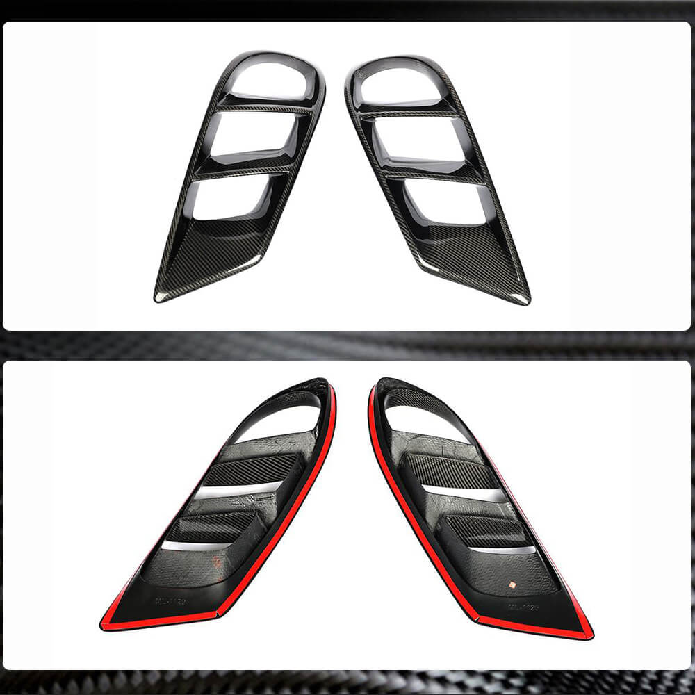 Covers on the front bumper (for AMG-Line SD 2015-2018, Carbon) for Mercedes CLS C218 2011-2018 - image 4