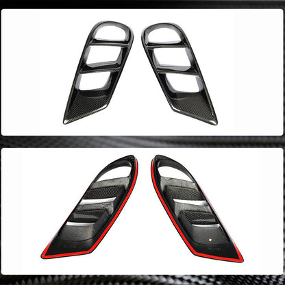 Covers on the front bumper (for AMG-Line SD 2015-2018, Carbon) for Mercedes CLS C218 2011-2018 - image 4