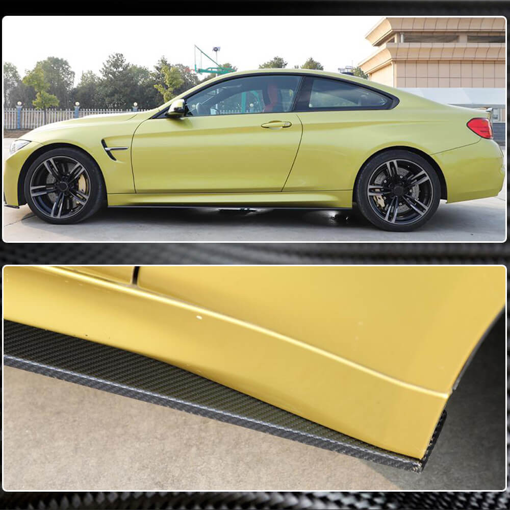 Side Skirts Carbon Fiber V5 (for F82) for BMW 4 series F-32 2012-2020 - image 4