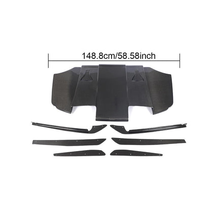 Rear Bumper Diffuser Cover With Vents Carbon Fiber V6 (for E92/E93 M3) for BMW 3 series E-90/91/92/93 2005-2011 - image 4