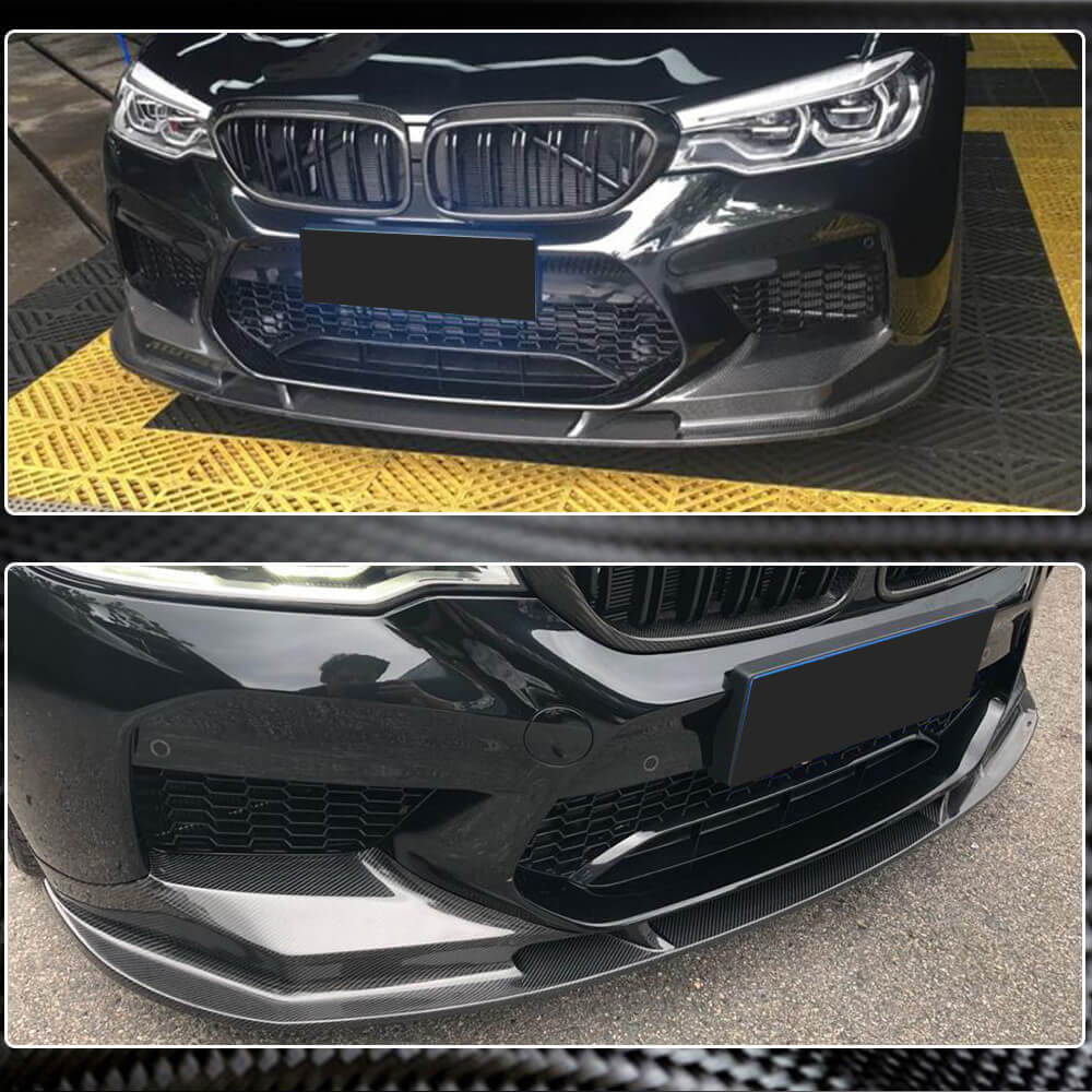 Front Bumper Lip V1 for M5 F90 2017-2020 Carbon for BMW 5 Series G30/G31 2017-2023 - image 4