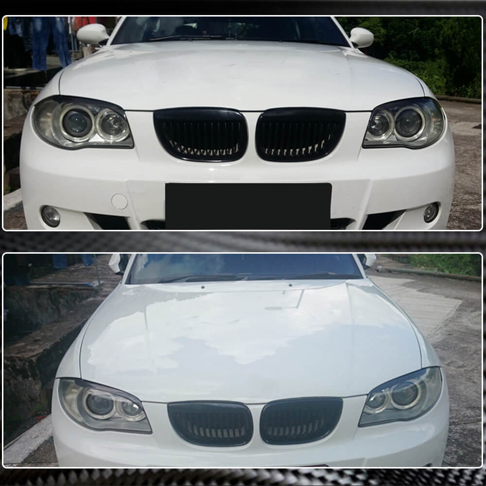 Headlight Eyebrows Lamp Eyelids Carbon Fiber for BMW 1 series E81/82/87/88 2004-2011 - image 4