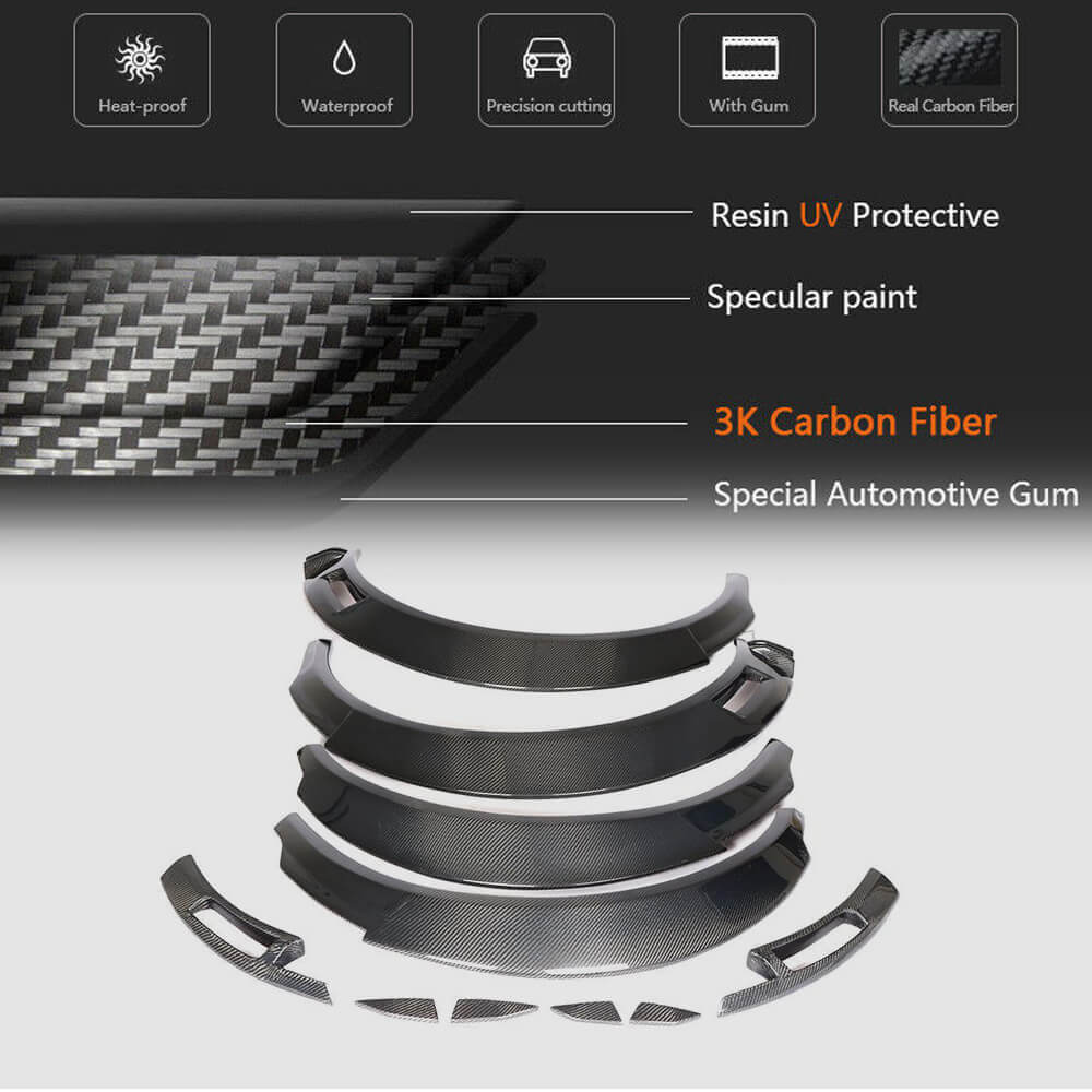 Fender Flares (2016-2019, Carbon) for Chevrolet Camaro 2015- - image 4