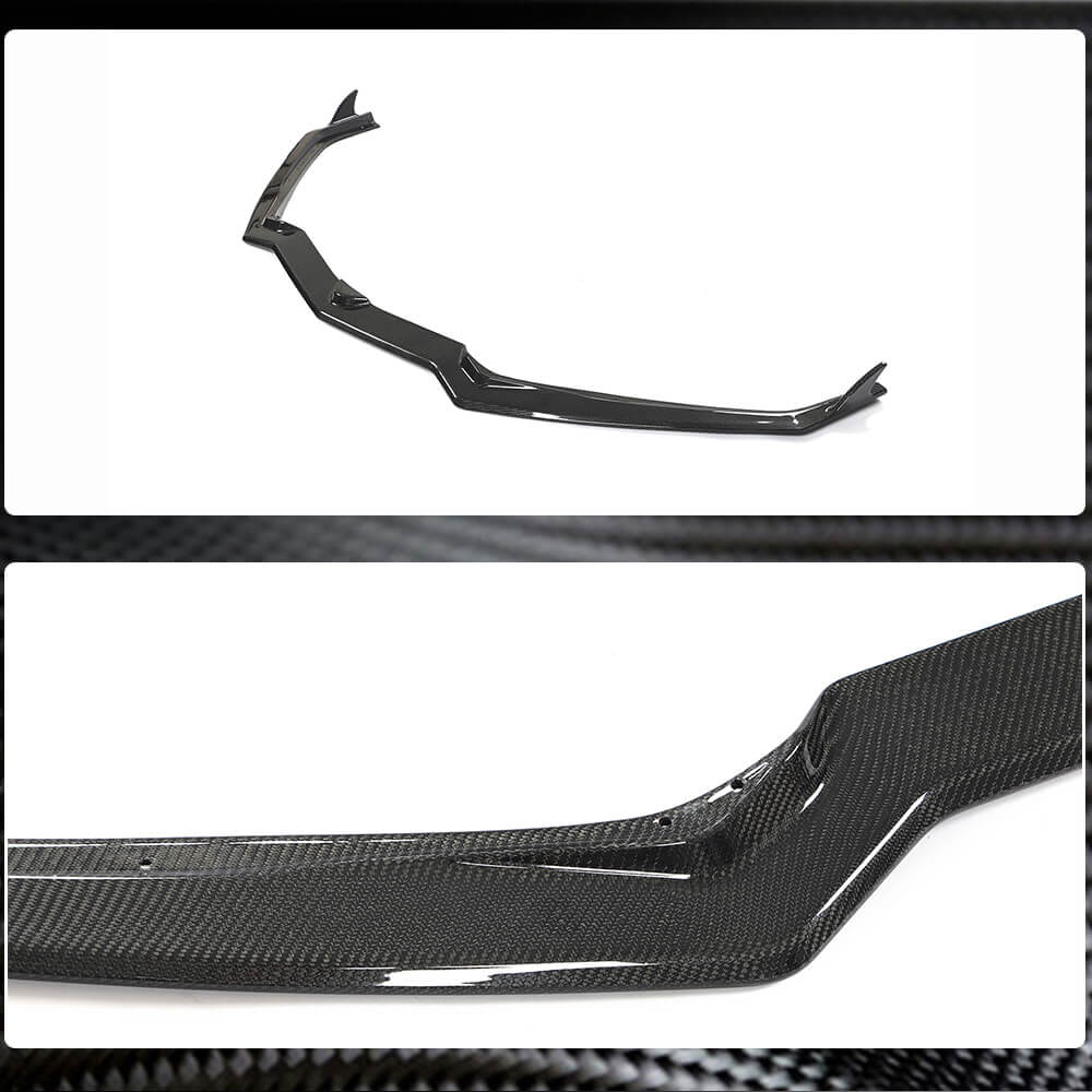 Front Bumper Lip Spoiler (Carbon) for Chevrolet Corvette C8 2019- - image 4