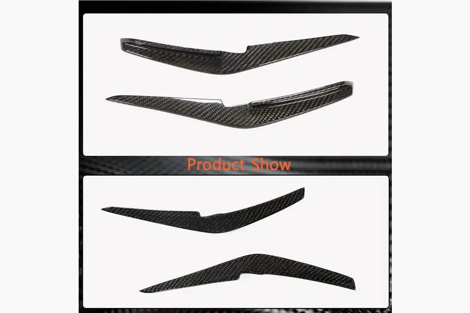 Front bumper trims (for S-Line 2019-2024, Carbon) for Audi A4 B9 2015-2024 - image 4