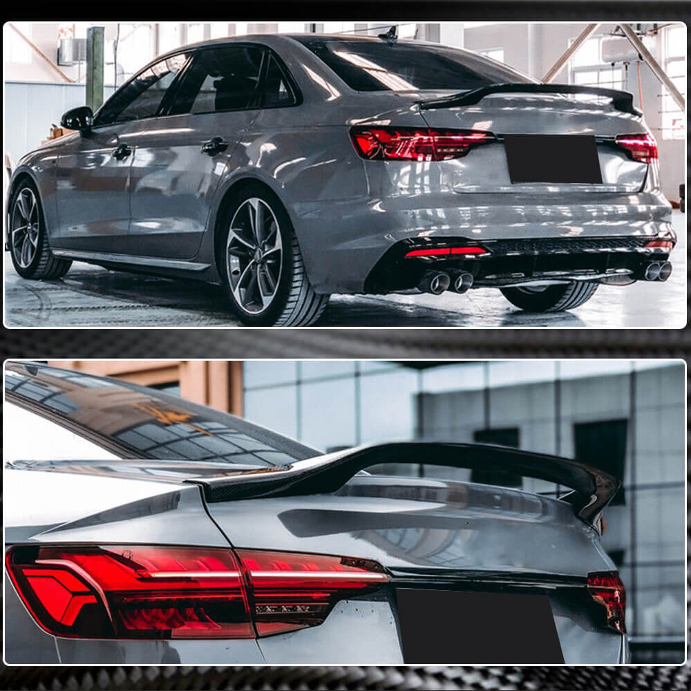 V8 Spoiler (for Sedan, Carbon) for Audi A4 B9 2015-2024 - image 4