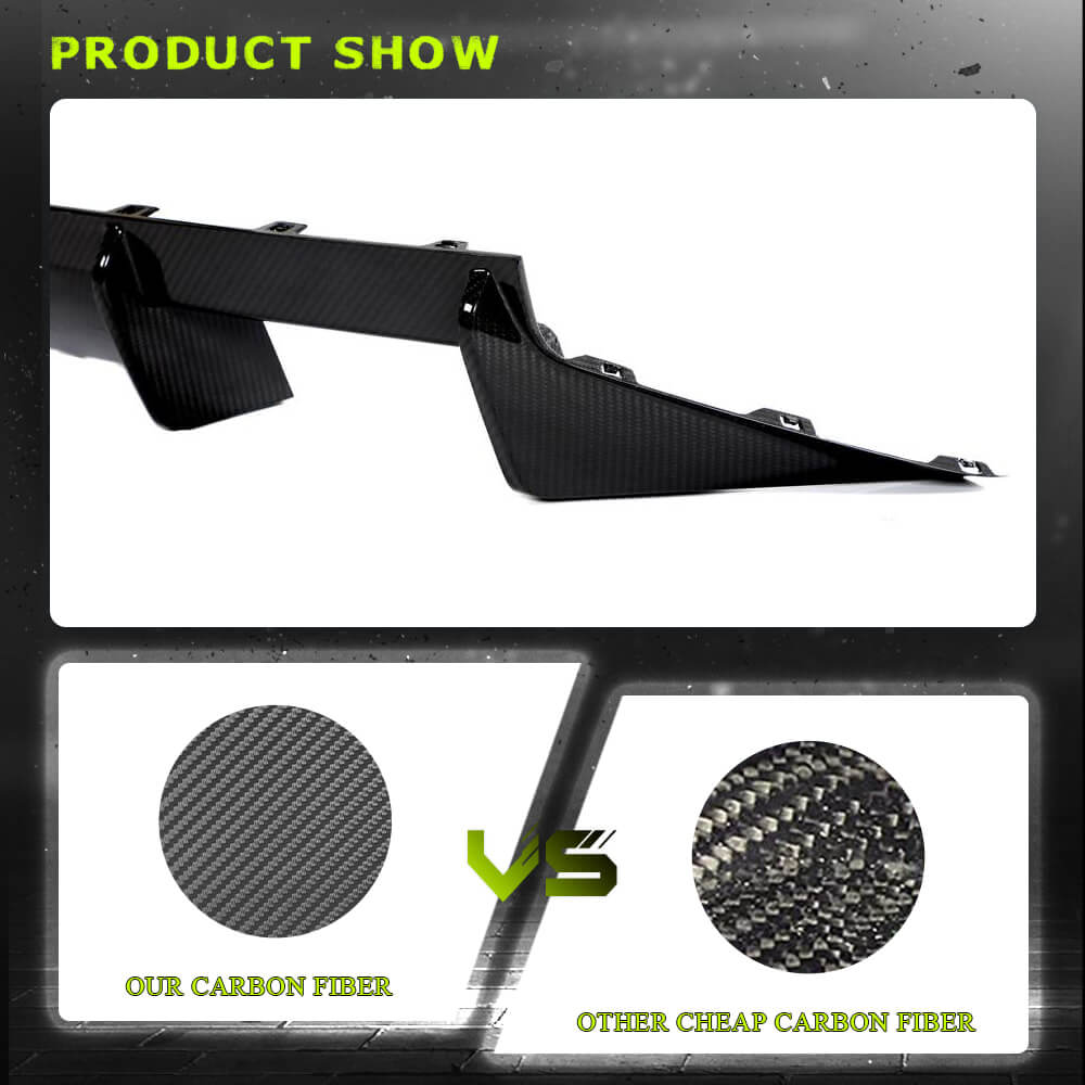 Rear Bumper Diffuser Dry Carbon Fiber V5 (G87) for BMW 2 Series G42 2021- - image 4