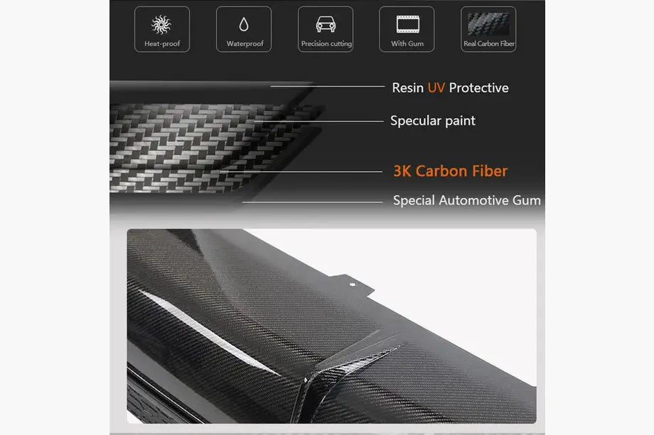 Rear Bumper Diffuser (2020-2023, Carbon) for Audi Q8 2018- - image 4