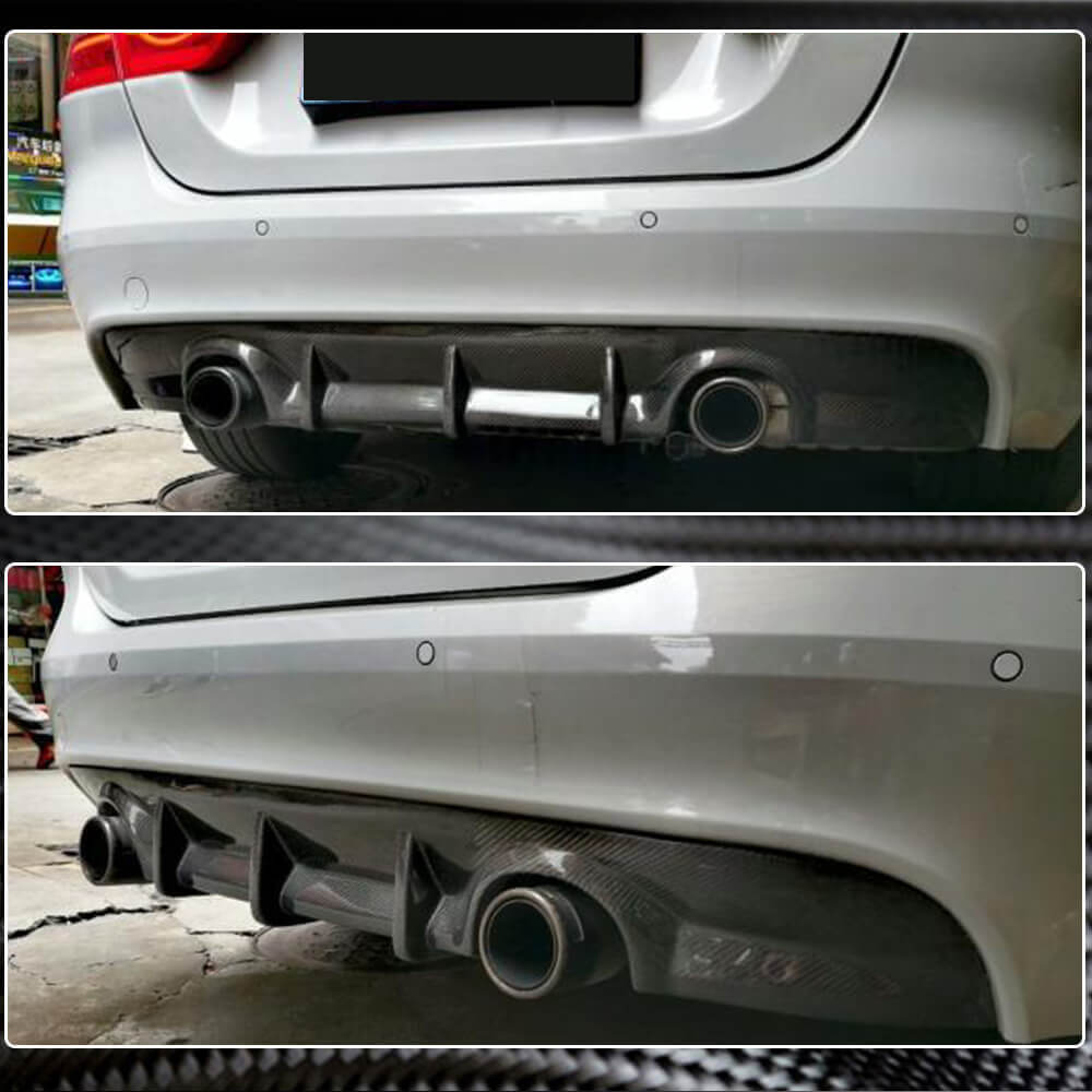 Rear Bumper Diffuser V2 (2015-2019, Carbon) for Jaguar XE 2016- - image 4