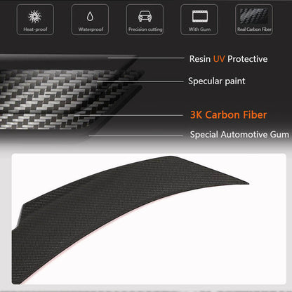 Rear Trunk Spoiler Carbon Fiber V3 for BMW 2 Series G42 2021- - image 4