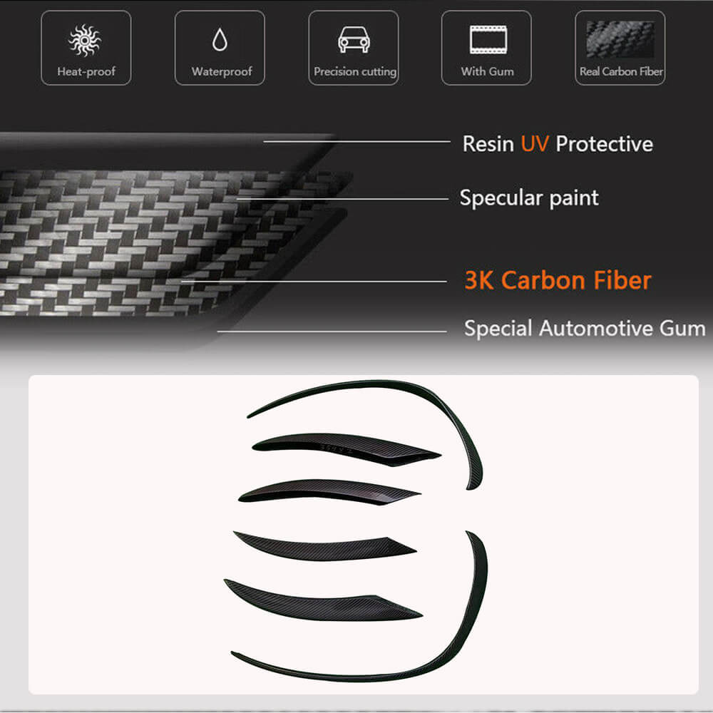 Front bumper trims (for SD AMG-Line 2015-2019, Carbon) for Mercedes C-class W205 2014-2021 - image 4