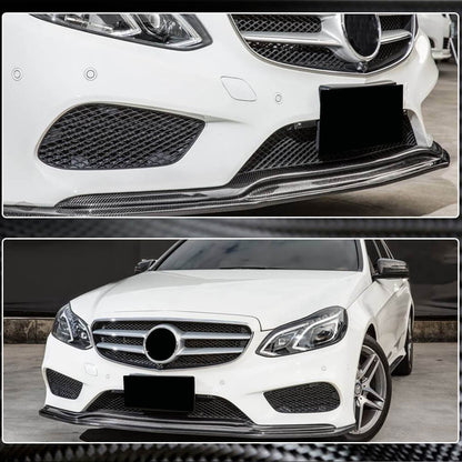 Front Bumper Lip V1 for AMG-Line 2013-2016 Carbon for Mercedes E-сlass W212 2009-2016 - image 4