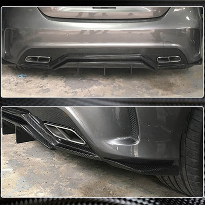 Rear Bumper Flap Covers (for AMG-Line / A45 AMG HB, Carbon) for Mercedes A-сlass W176 2012-2018 - image 4